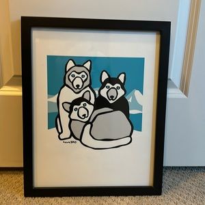 RARE 11 x 14 Marc Tetro framed dog print